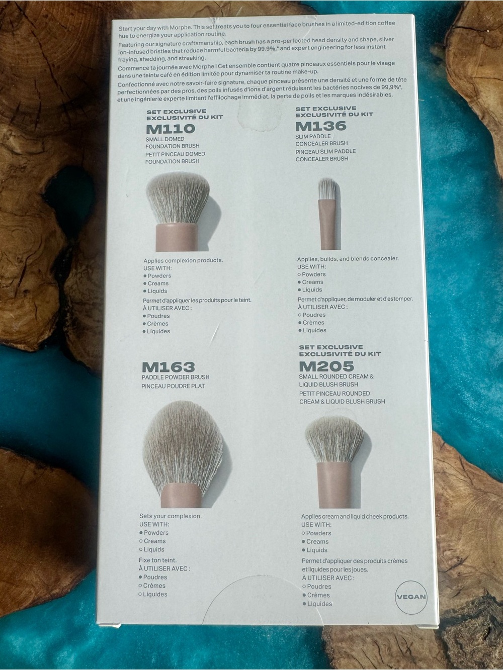 Morphe Iced Mocha 4-Piece Face Brush Set - with Gold Logo - Picture 2 of 2